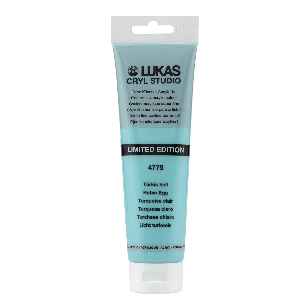 Lukas CRYL Studio Artist Acrylic Paint, Robin Egg, 125 ml Tube - High Pigment Acrylic Paints for Canvas Painting, Large Scale Works - Medium-Viscosity, Water-Mixable, Fast Drying